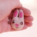 felt rabbit brooch