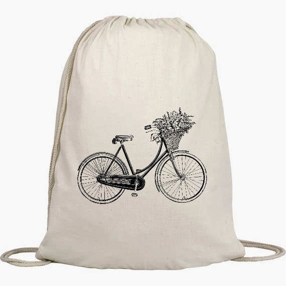 Cinch Sack Backpack - Drawstring Bags - Beach Bags - Natural Cotton ...