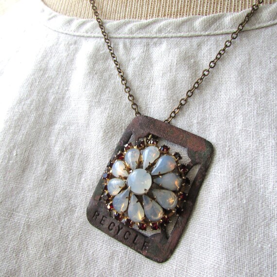 Repurposed Vintage Clip Earring and Hardware Piece