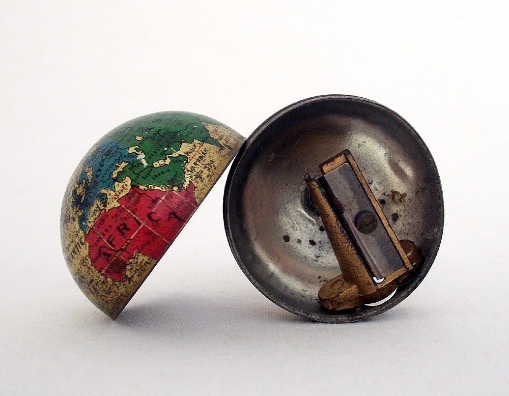 world globe pencil sharpener