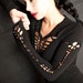 Goth Tribal Boho Post Apocalyptic Shredded Desconstructed Black Top Clothing Shirt