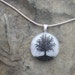 Silver Tree of Life Necklace Dichroic Fused Glass Tree of Life Pendant