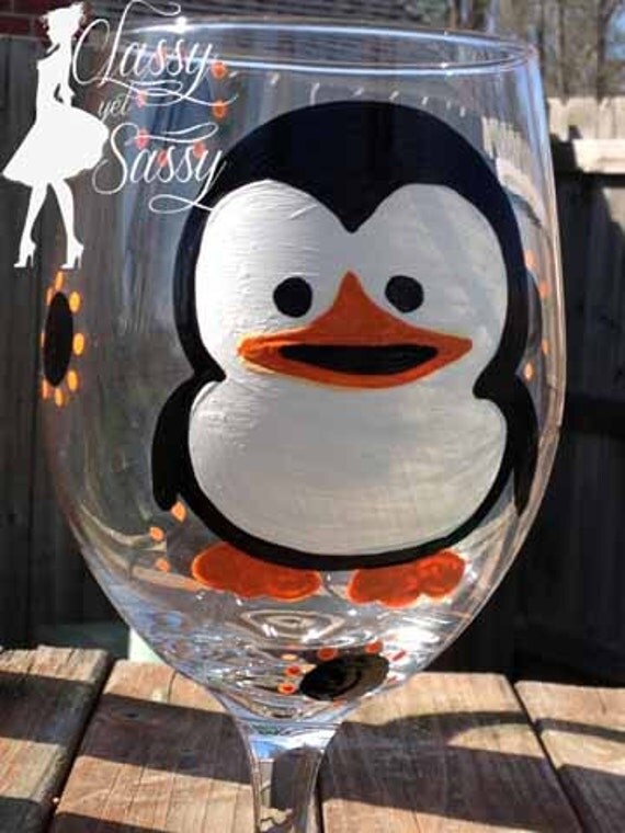 Penguin Wine Glass