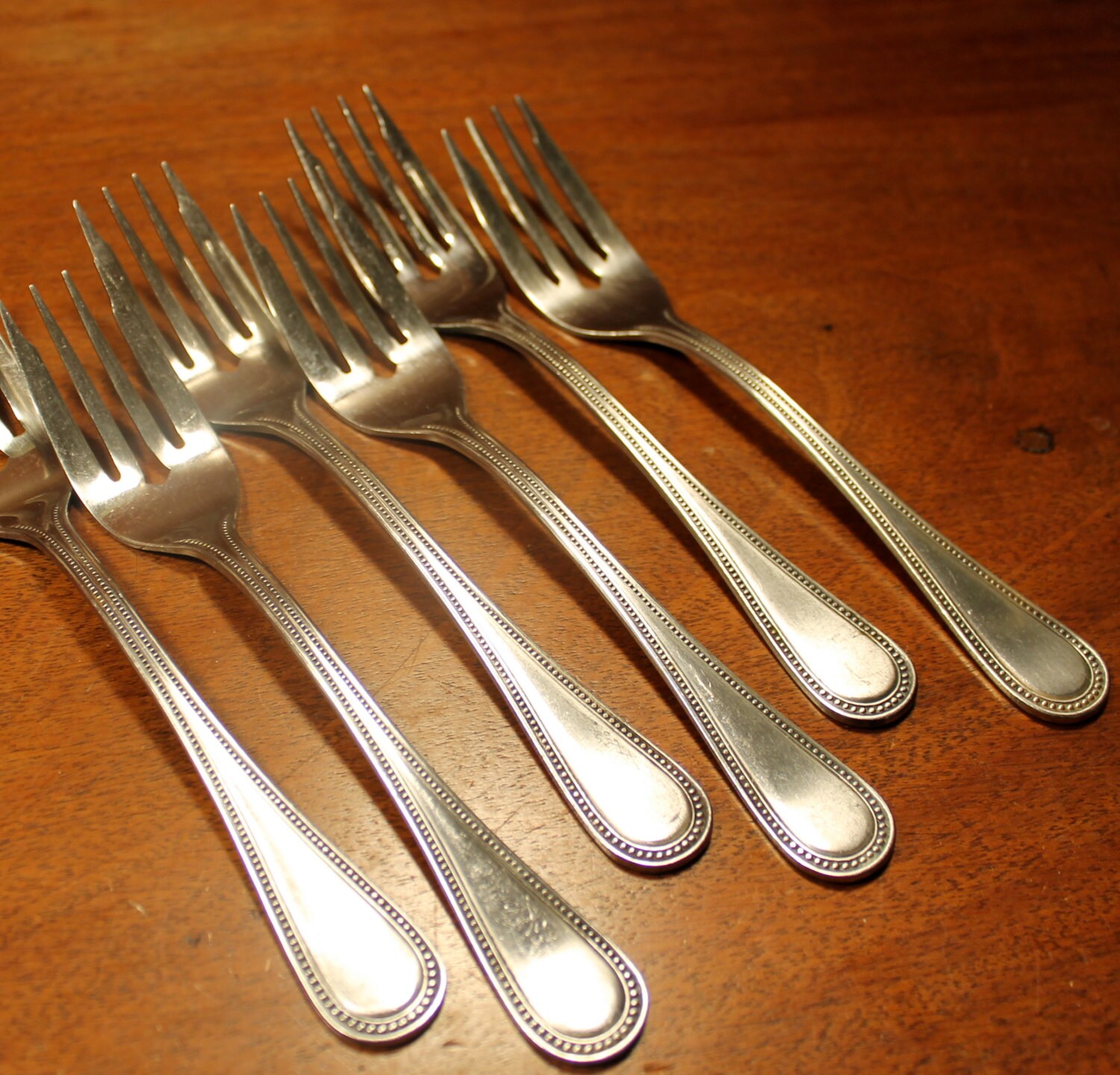 BEADED flatware silverware in BRIDGEWATER brg1 Salad Forks