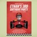 race car birthday invite