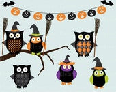 Halloween clip art, owl clip art, Royalty free clip art- Instant Download Il_170x135