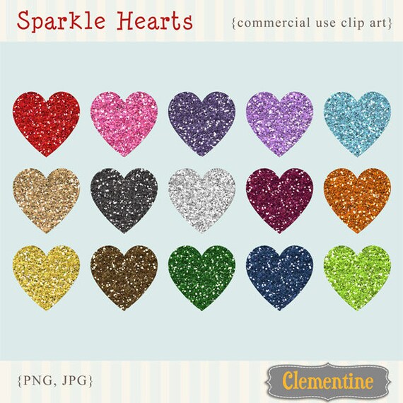 Sparkle Hearts clip art images, glitter hearts clip art, royalty-free ...