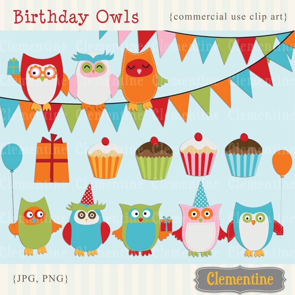 birthday owl clip art free - photo #17