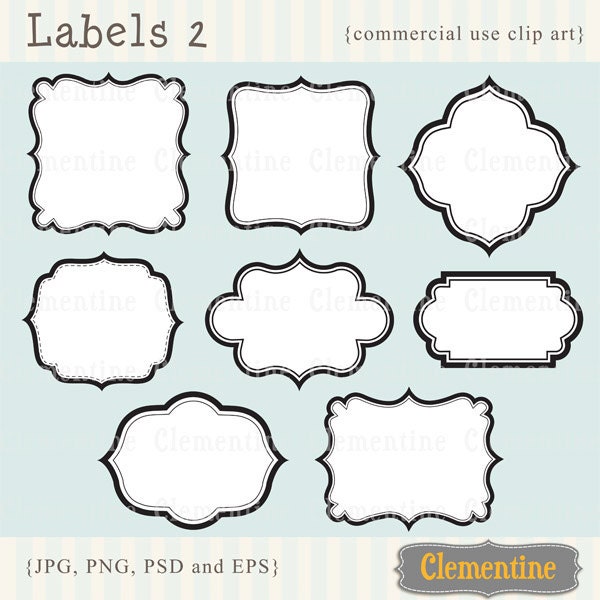 free label shapes clipart - photo #43
