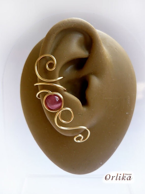 Wire wrapped Ear Cuff