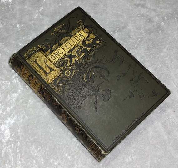 1885 Longfellow's Early Poems Antique Poetry Book