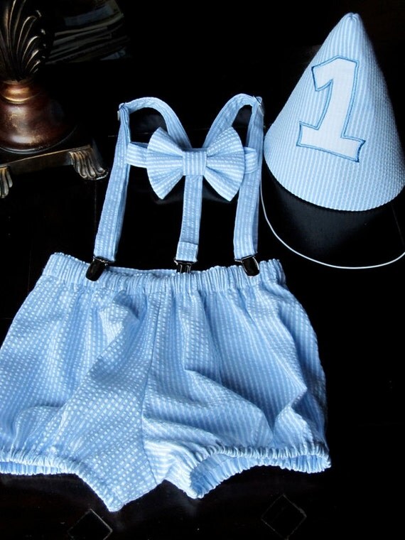 Smash Cake Outfit Birthday Boy Outfit Bowtie Suspenders