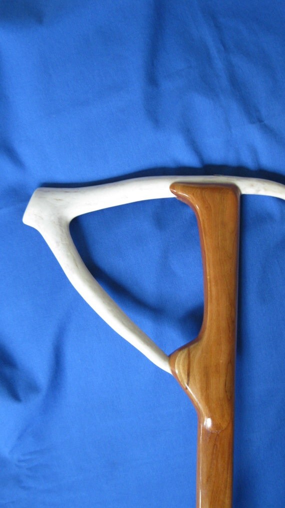 walking stick cane antler handle
