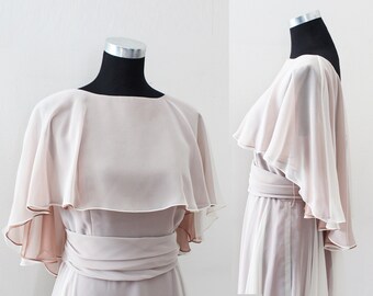 Vintage Wedding Dress, Evening gown, Sheer overlay, Bridesmaid Dress, Vintage Wedding Bride