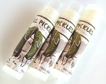 Ahh Dill Pickle Lip Balm, LIP BALM in Dill Pickles .....Natural, Yummy, Handmade Unsweetened