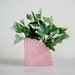 Vintage Pink Pottery Fan Planter Bookend - Cottage Chic