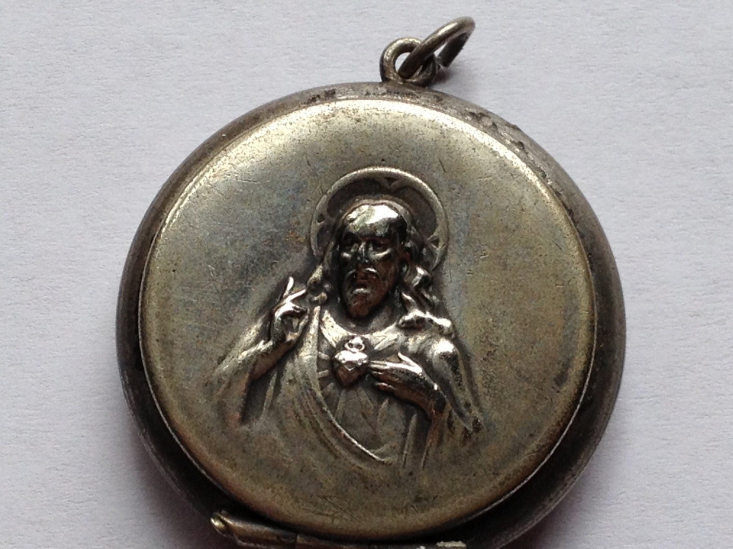 Sacred Heart of Jesus Antique Locket Box on 18 by CherishedSaints