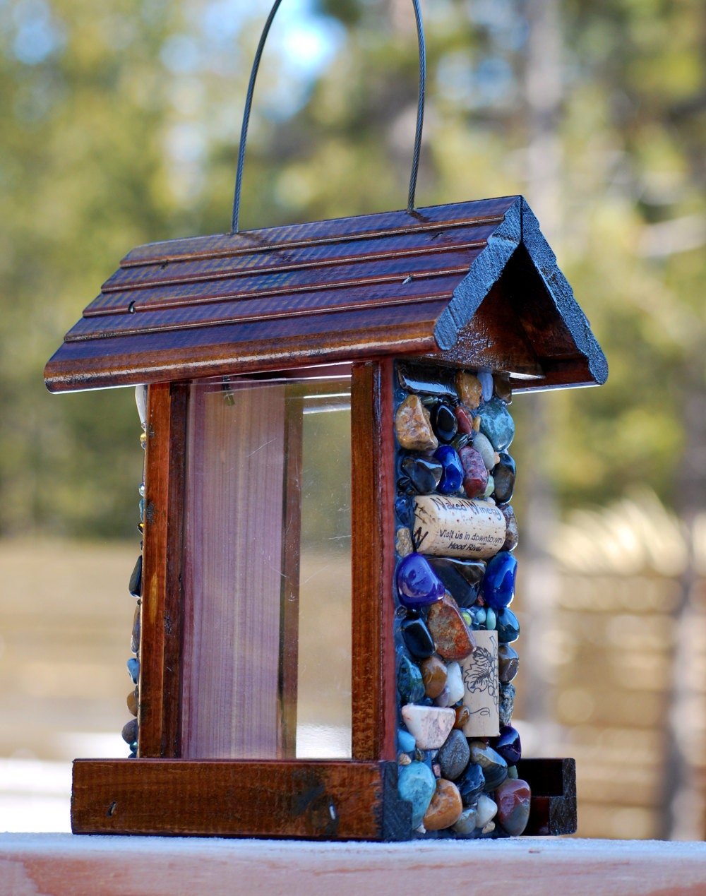 Custom for Victoria A Steffen Mosaic Stone Bird Feeder