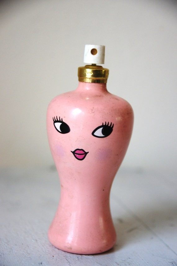 Vintage 1960s Kitschy Face Perfume Bottle