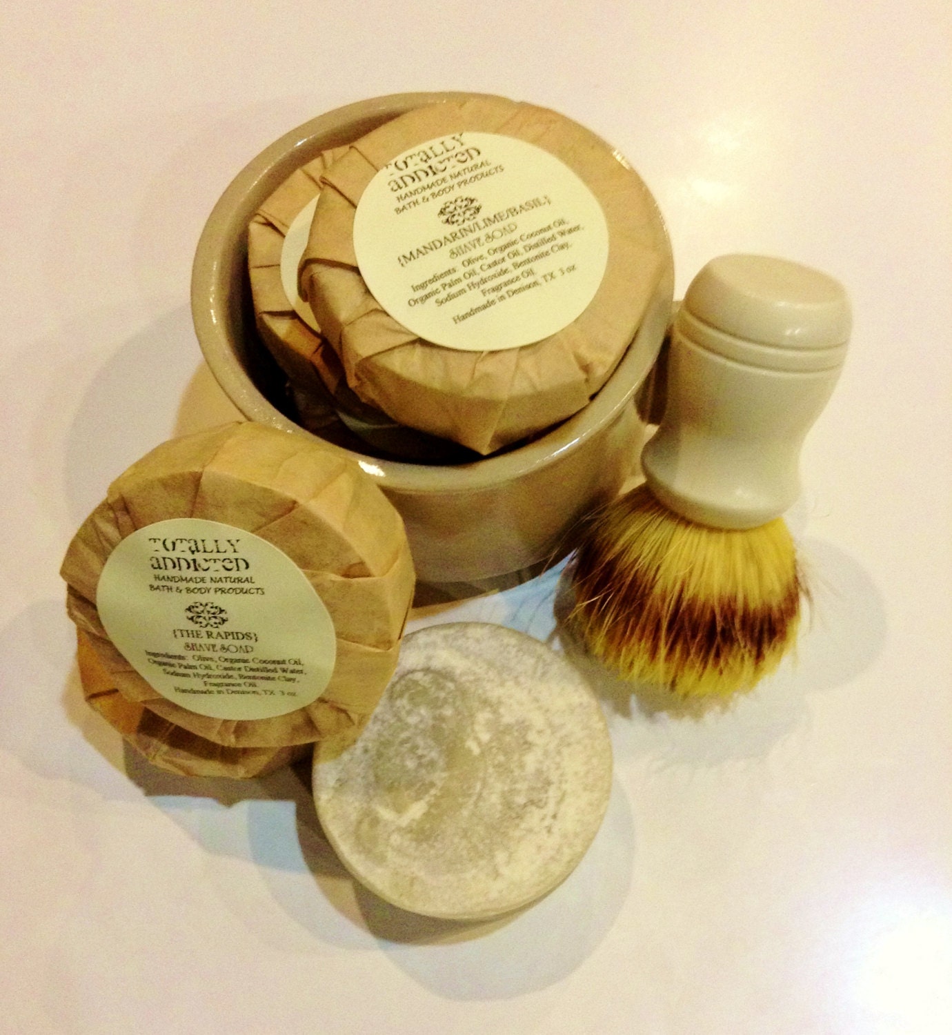 Men's natural shave soap. Cold process shaving soap you