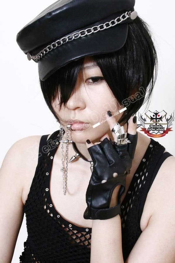 Punk RTBU Goth Earring and lip Chain Body Jewelry Labret II