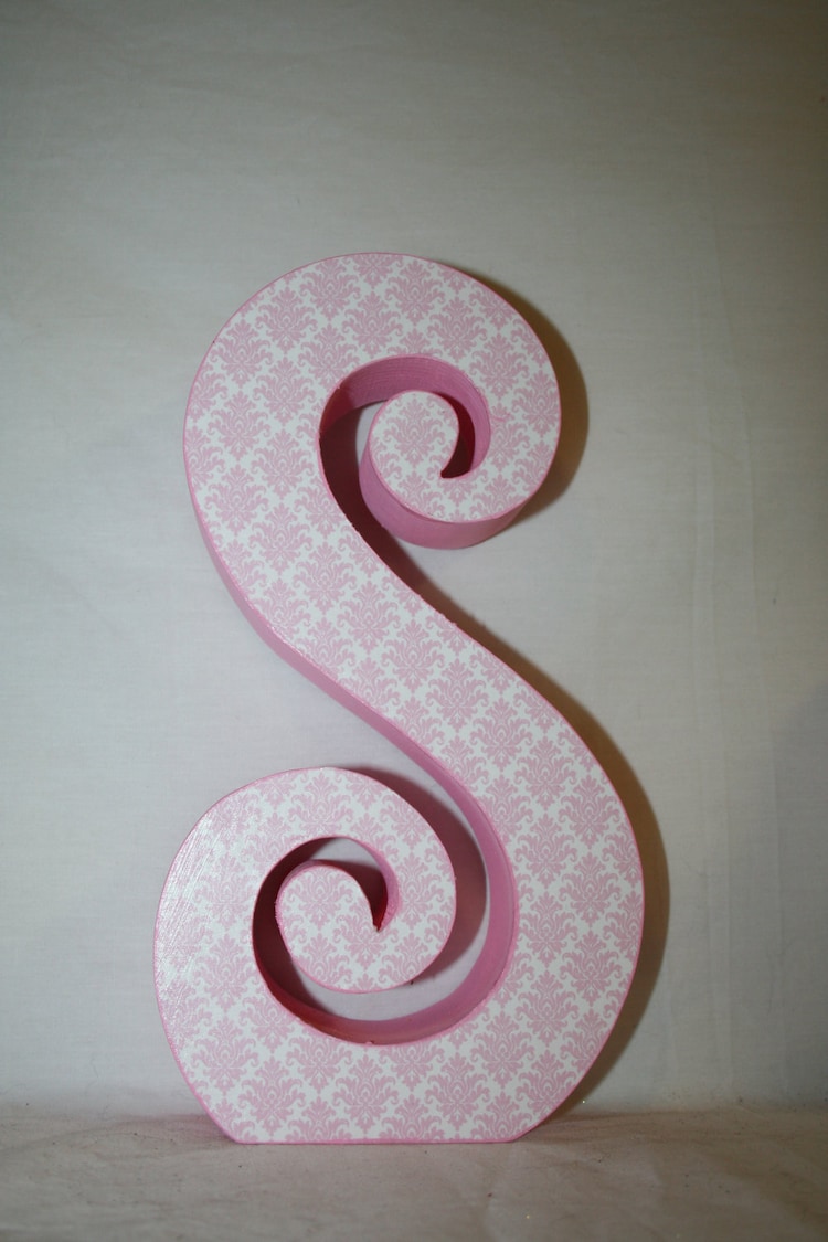 Decorative Girl nursery letters Wood letters by