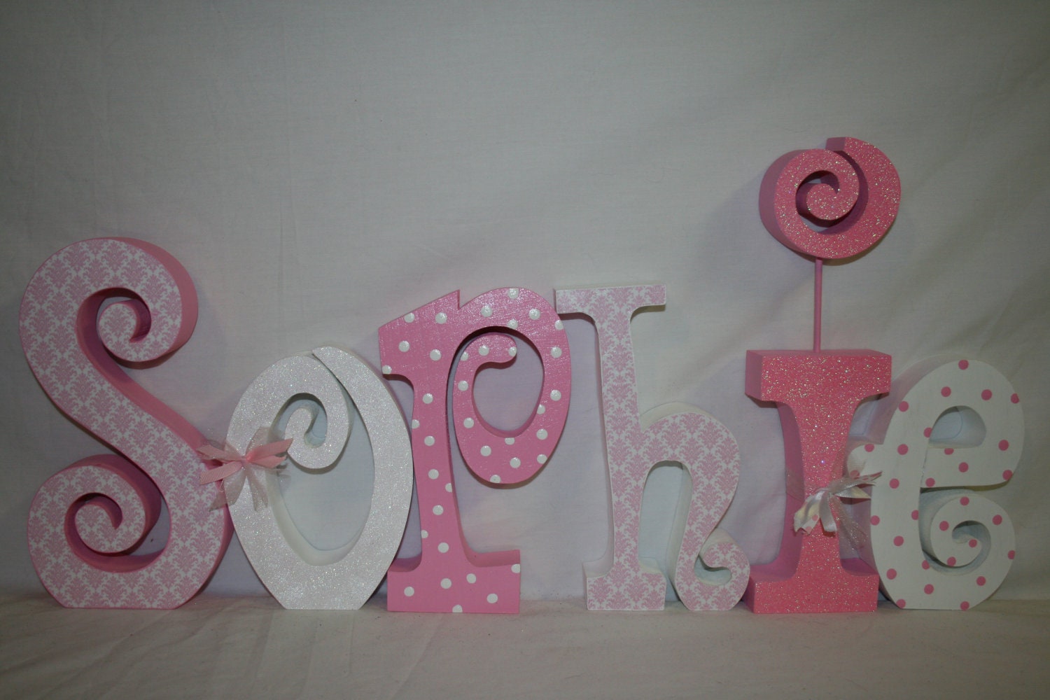 Decorative Girl nursery letters Wood letters by WoodenWondersShop