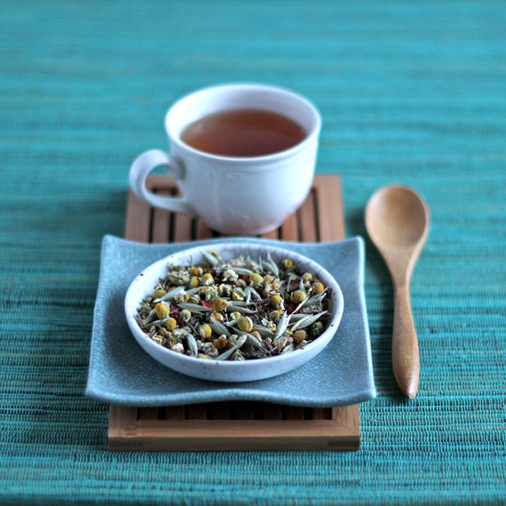 Items similar to Skullcap Herbal Tea, Om Meditation Tea, Loose Leaf