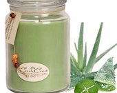 Green Clover and Aloe Scented Soy Candles,  Long Lasting 100% Natural Soy Wax  Candles