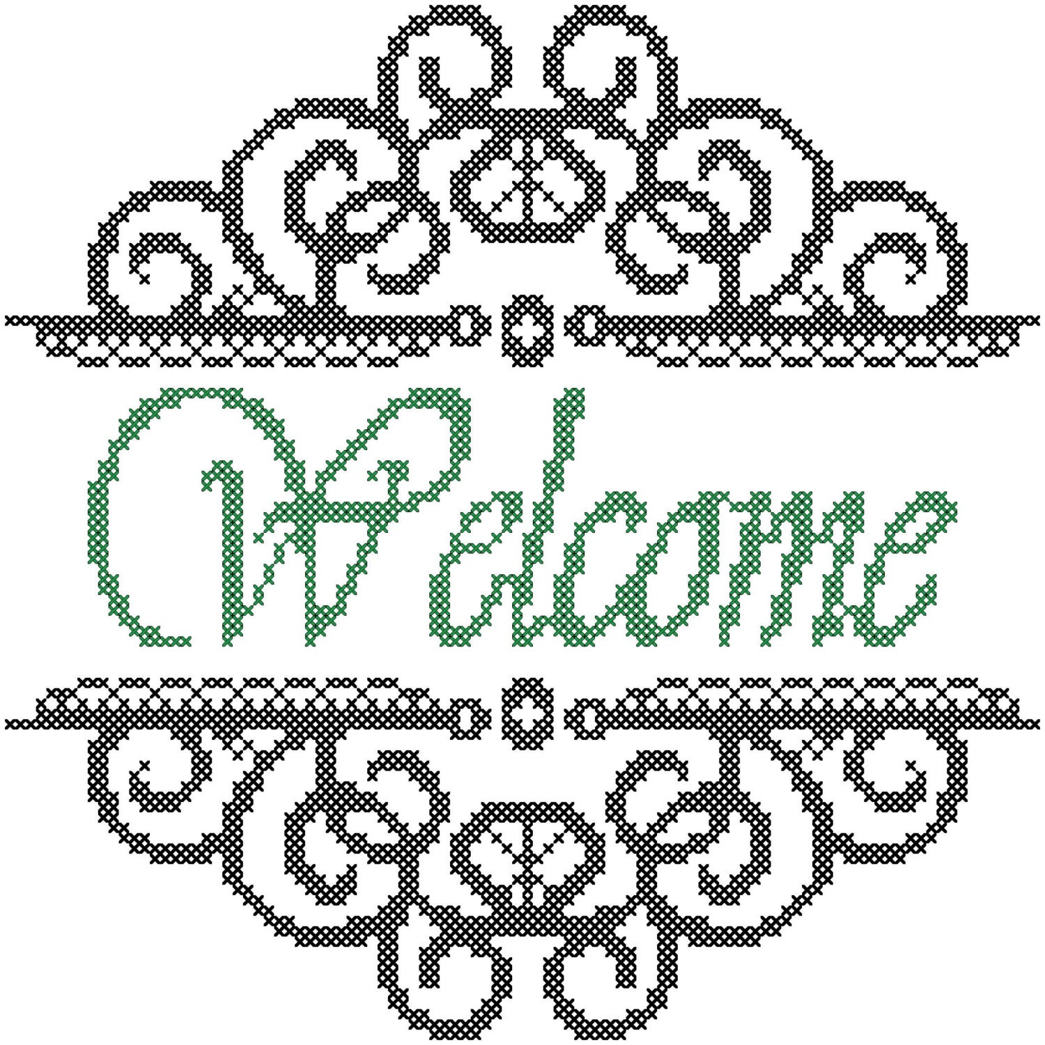 Cross Stitch Pattern/Cross Stitch Welcome Pattern/Welcome