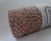 Halloween Divine Twine - 240 Yards - FULL Spool - Bakers TWine Orange Black and White Party Supplies