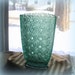 Vintage EAPG Daisy & Button Three Sided Turquoise Vase