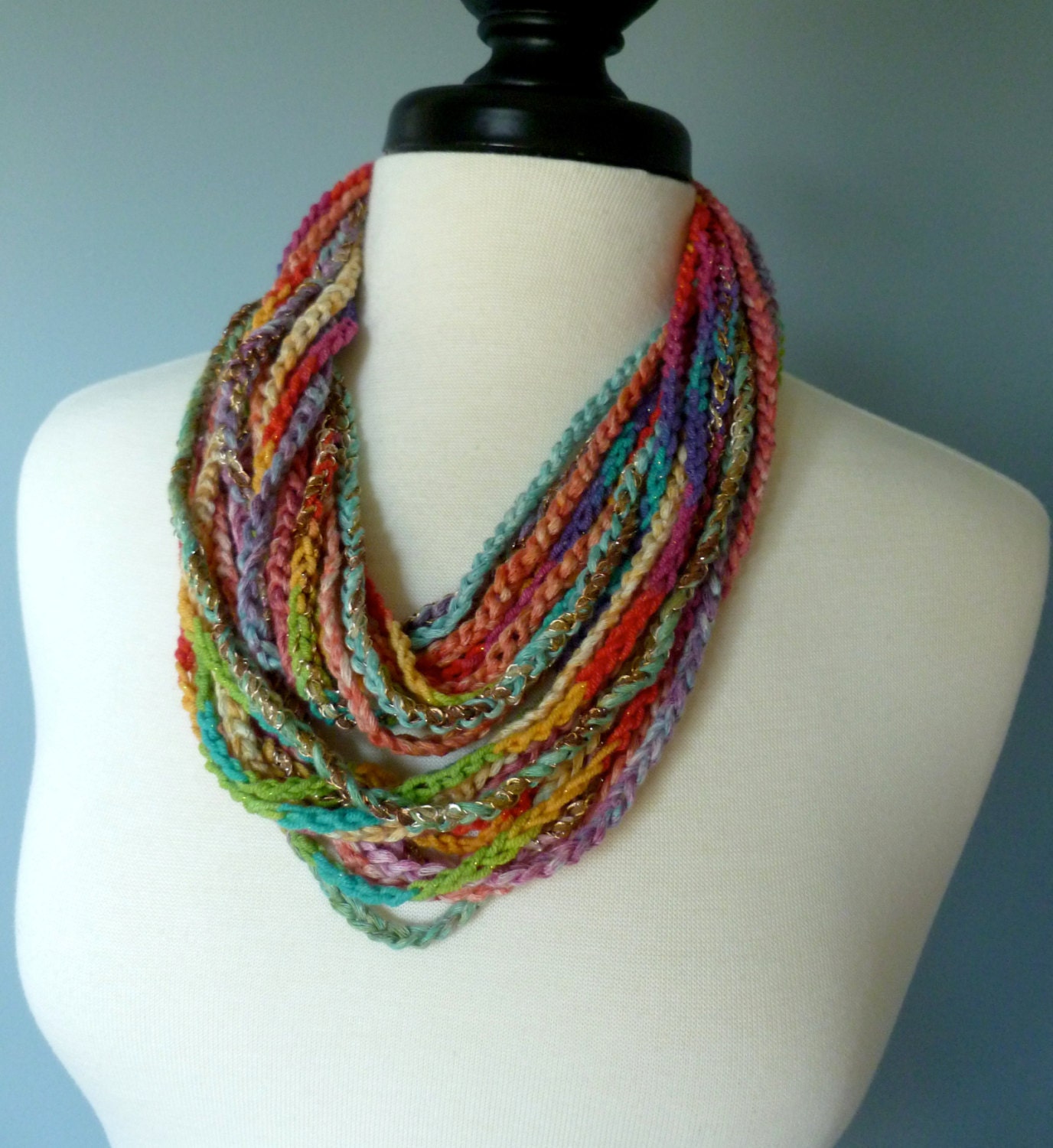 Crocheted Necklace Scarf