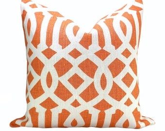 Imperial Trellis pillow cover in Mandarin