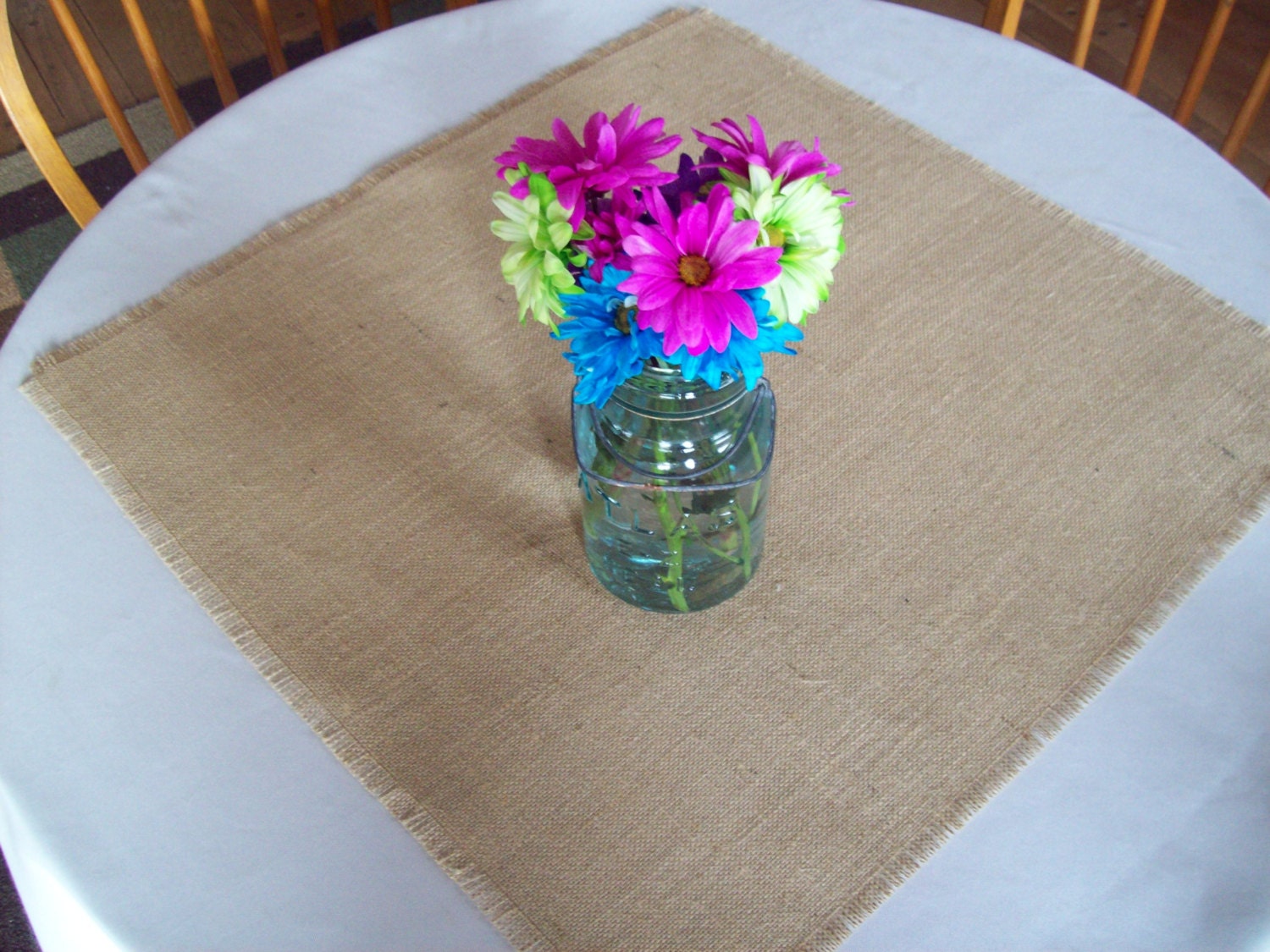 Burlap Table Square Rustic Wedding Decorations Burlap Table Topper Overlay Sizes Zoom