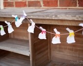 SALE White Easter Bunny Garland Bunting with Bright Bows Il_170x135