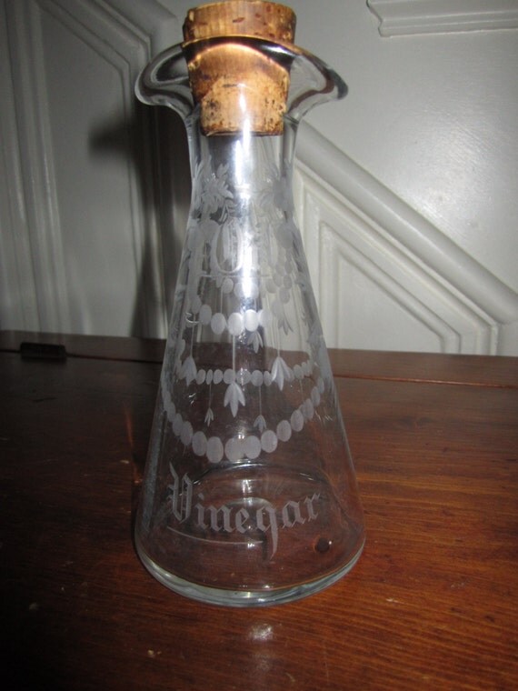 Hawkes Vinegar and Oil Cruet Vintage