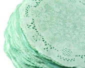 Paper Doilies Mint Green | French Lace Doilies | Mint Wedding Decoration Vintage Wedding Lace Doilies, Bridal Showers Baby Shower Mint Doily
