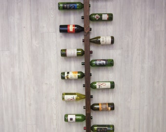 Wine Rack 16 Bottle Ladder, wine rack wood, wine rack, wine rack wall mounted, dining room wall decor, kitchen wine decor, housewarming gift