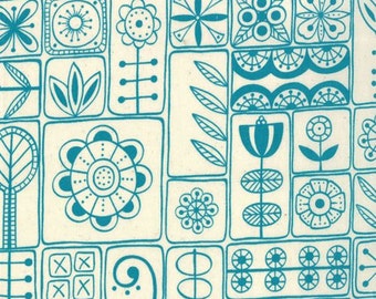 Summersville - Seafoam Metro Floral Scandi Turquoise by Lucie Summers from Moda