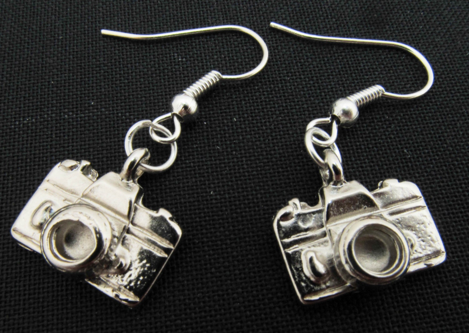Camera Earrings mini silver Miniblings Earring Photographer