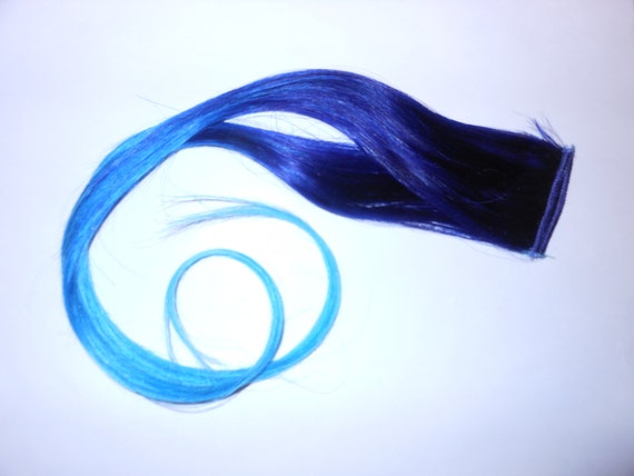 Blue Clip-in Hair - wide 11