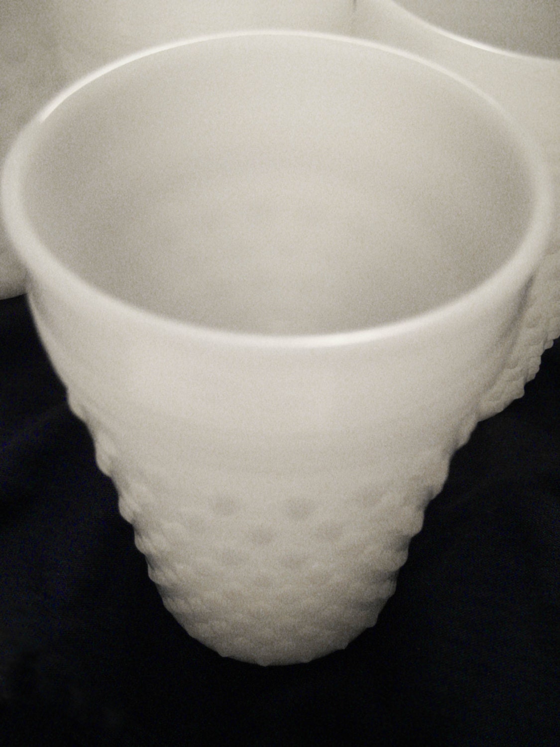 Set of 5 Vintage Milk Glass tumblers Hobnail pattern 50's