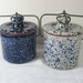 SALE Vintage Cheese Crocks BLUE SPLATTER Crock Set/2 Instant Collection: 2