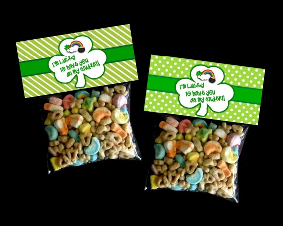 INSTANT DOWNLOAD - Printable St. Patrick's Treat Bag Toppers - Lucky You're My Student Il_570xn
