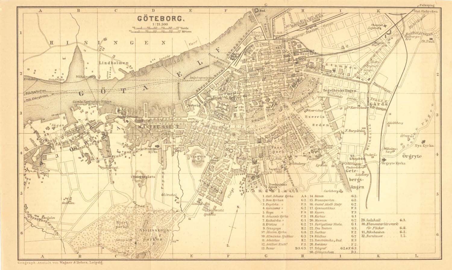 Street map Gothenburg Sweden Goteborg Sverige