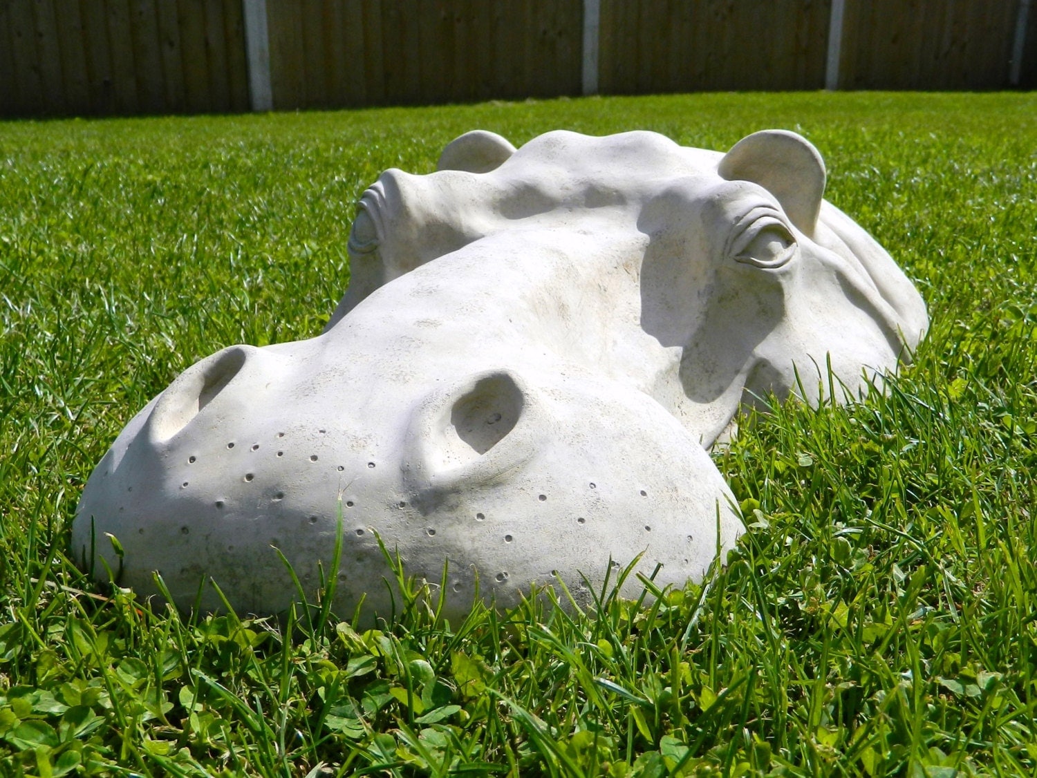 Hippopotamus Head Outdoor Sculpture Holiday Gift Garden Ornament | My ...