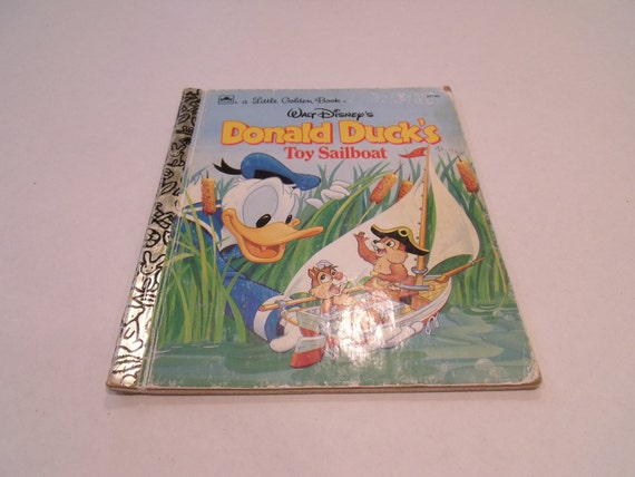 Items similar to Little Golden Book Donald Ducks Toy Sailboat on Etsy