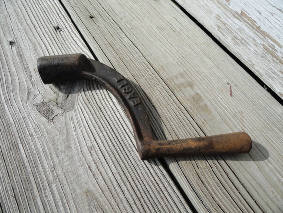 Antique Engine Crank Handle Eagle Cast Iron Crank Handle