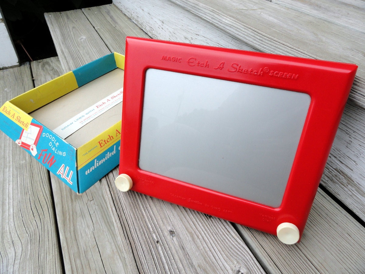 Vintage Etch A Sketch 505 With Original Box Ohio Art Company